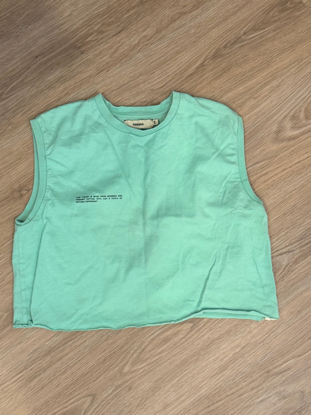 Pangaia Mint Cropped Muscle Tank